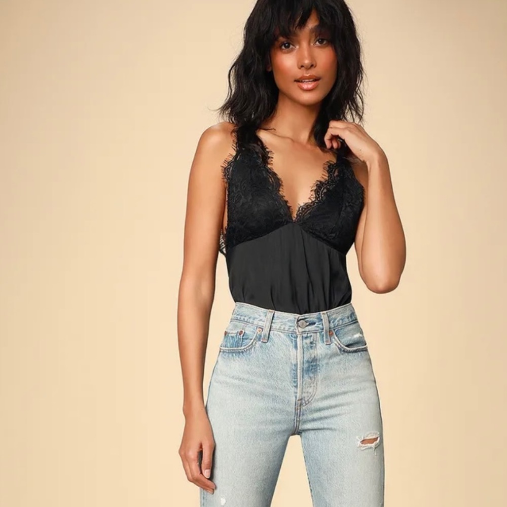 free people melrose bodysuit black